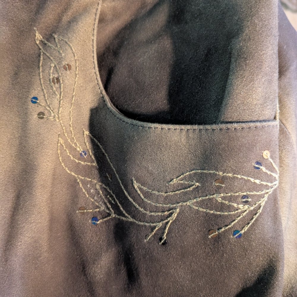 B&C Marble Gray Leather Pants - Picture 9 of 15